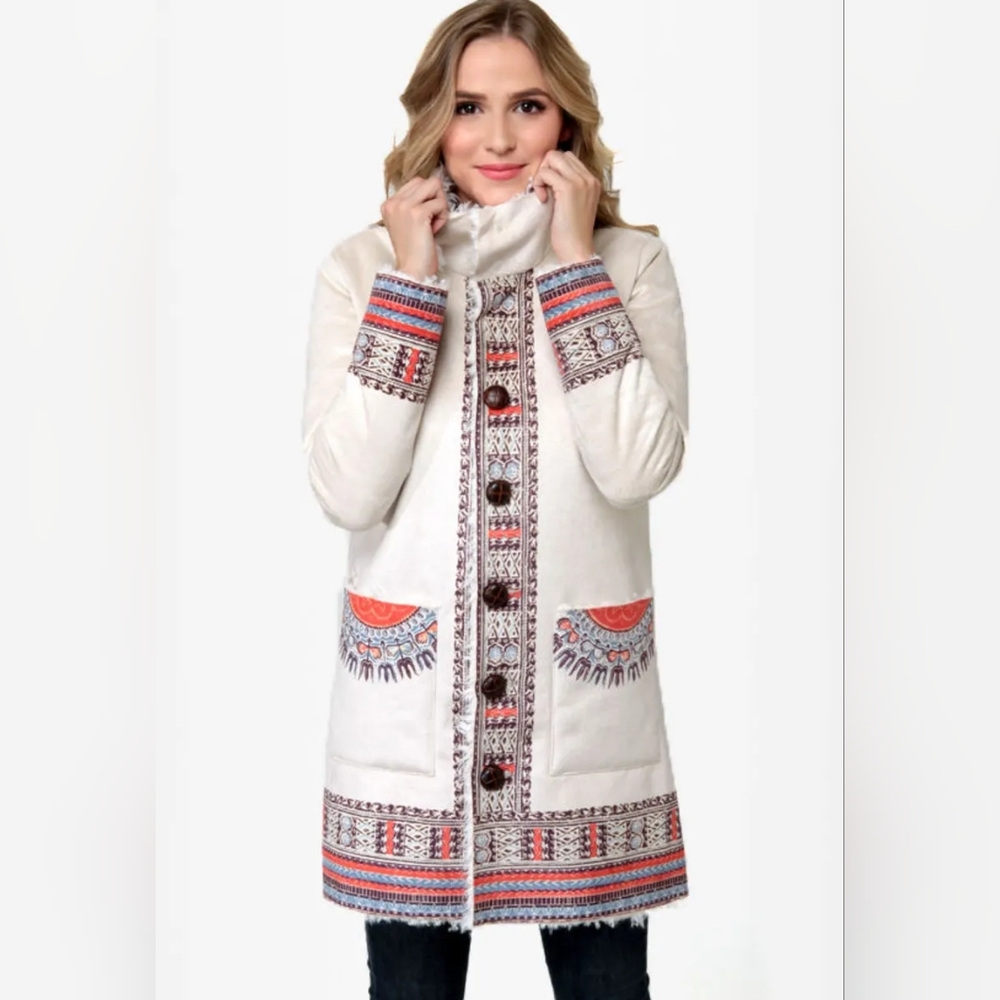 Billabong Zippora Cream Print Jacket